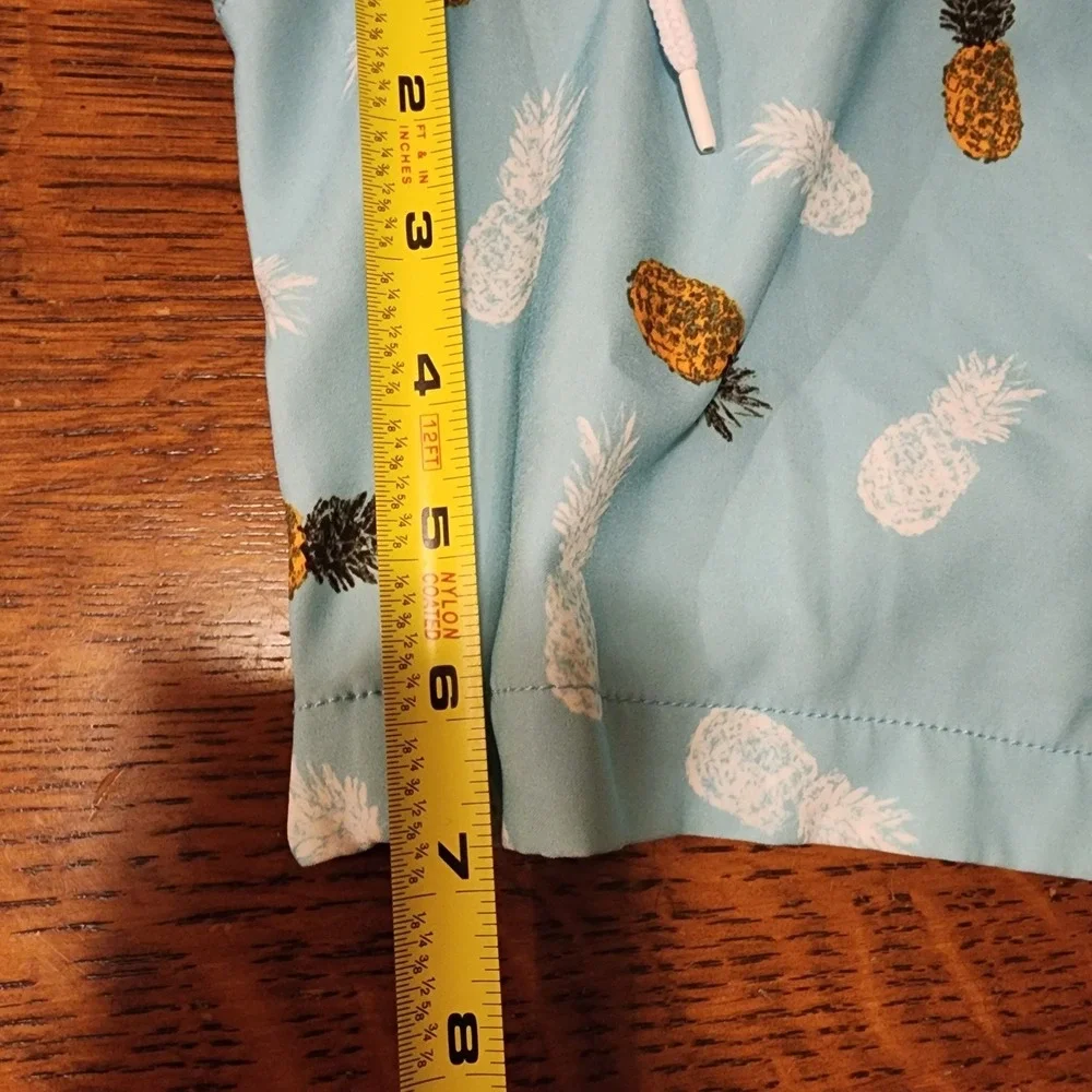 Lucky Brand Mens Swim Trunks Shorts Lined Spicy Pineapple‎ Size XL